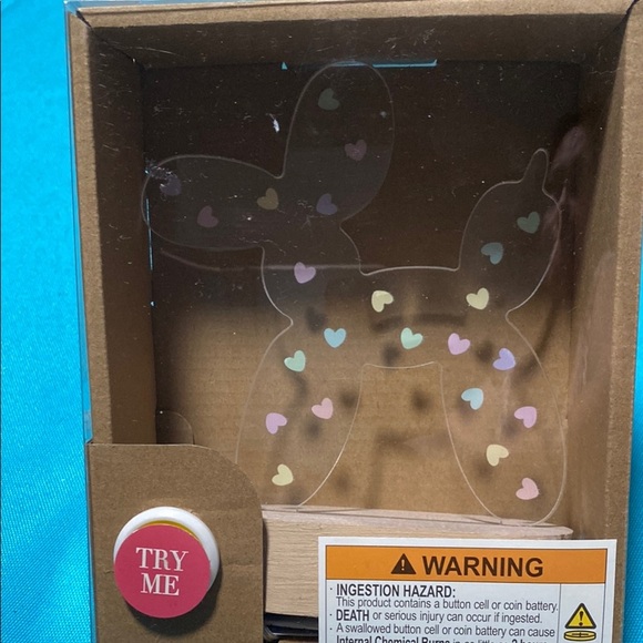 Balloon Dog Night Light with Heart Accents - Picture 1 of 2